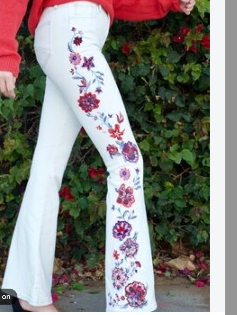 Driftwood X Free People Farrah Embroidered Bohemian Flare Jeans